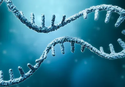 3D rendered RNA strand 3D rendered RNA strand